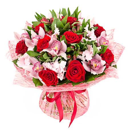 Купить букет из орхидей и роз с доставкой по Алексину