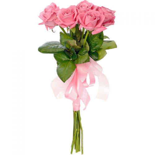 Заказать с доставкой 7 розовых роз по Алексину